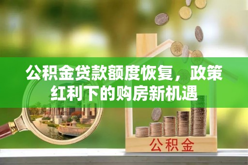 三星公积金贷款额度恢复，政策红利下的购房新机遇