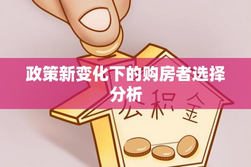 三星政策新变化下的购房者选择分析